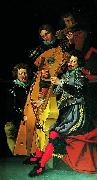 Reinhold Timm Christian IV s musicians oil on canvas